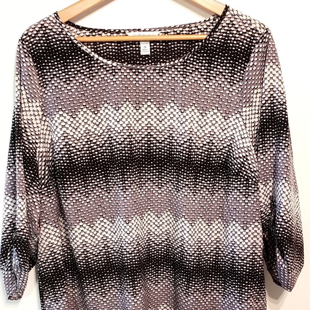 Croft & Barrow Plus size 1X Pullover Blouse Top Ta